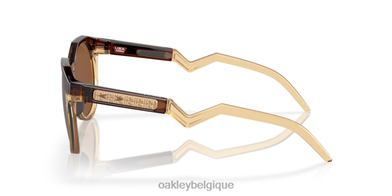 être Oakley lunettes Kylian Mbappé Signature Series HSTN Verres Prizm tungstène, monture ambre foncé/curry clair LFB04786