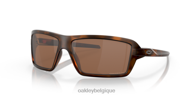 être Oakley lunettes câbles Verres polarisés Prizm tungstène, monture écaille marron LFB04671