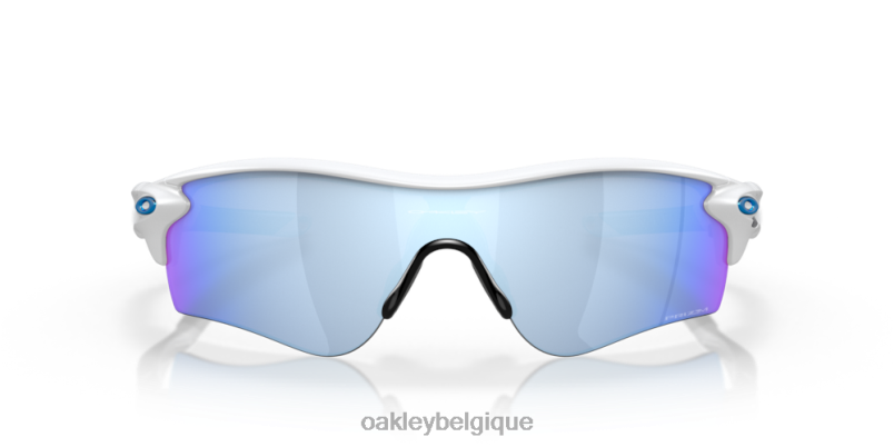 être Oakley lunettes chemin de verrouillage radar (ajustement du pont bas) Verres polarisés Prizm Deep Water, monture blanc mat LFB04719