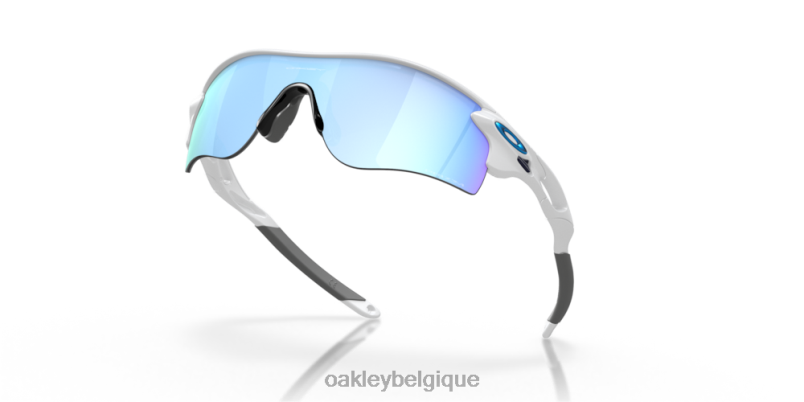 être Oakley lunettes chemin de verrouillage radar (ajustement du pont bas) Verres polarisés Prizm Deep Water, monture blanc mat LFB04719