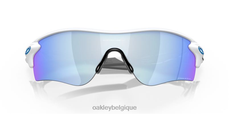 être Oakley lunettes chemin de verrouillage radar (ajustement du pont bas) Verres polarisés Prizm Deep Water, monture blanc mat LFB04719