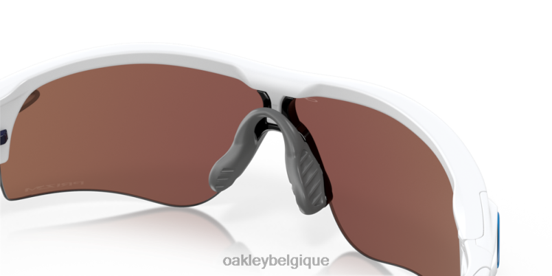 être Oakley lunettes chemin de verrouillage radar (ajustement du pont bas) Verres polarisés Prizm Deep Water, monture blanc mat LFB04719