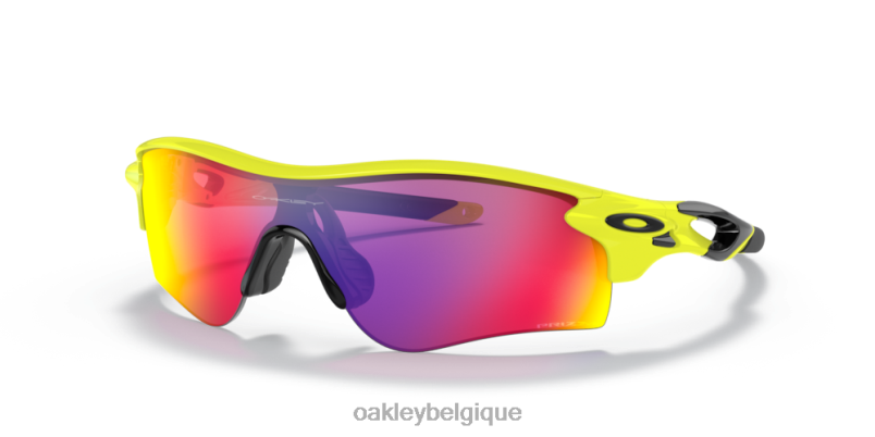 être Oakley lunettes chemin radarlock (ajustement pont bas) collection jaune fluo verres Prizm Road, monture balle de tennis jaune LFB04724