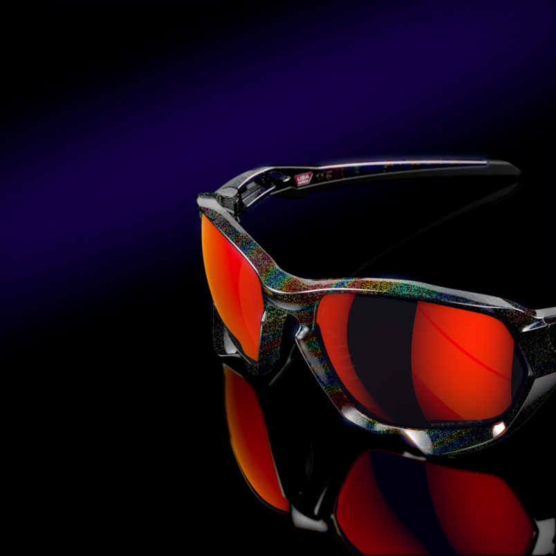 être Oakley lunettes collection plasma verve verres prizm rubis, monture galaxie foncée LFB04596