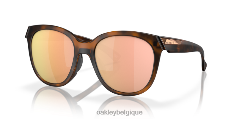 être Oakley lunettes discret verres polarisés Prizm or rose, monture écaille marron mat LFB04944
