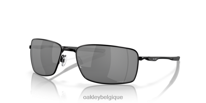 être Oakley lunettes fil carré verres prizm noirs, monture noire polie LFB04497