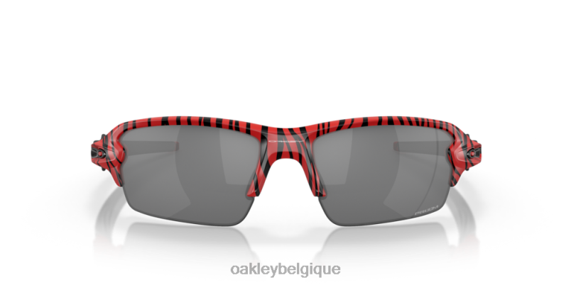 être Oakley lunettes flak 2.0 (montage pont bas) tigre rouge verres prizm noirs, monture tigre rouge LFB04877
