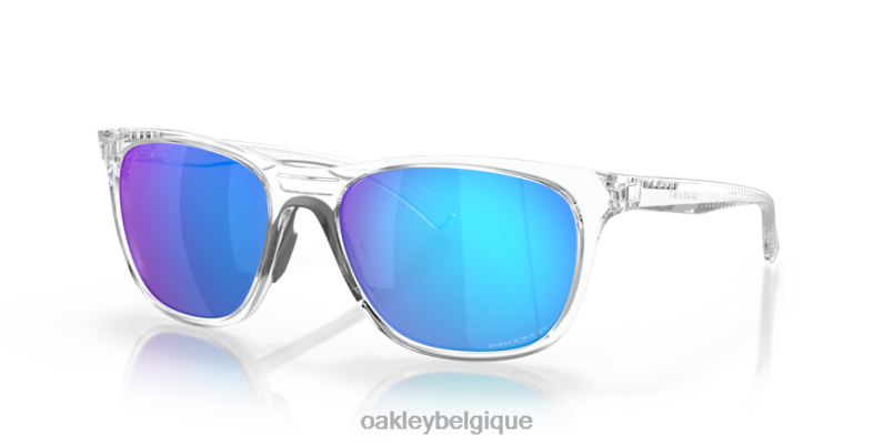 être Oakley lunettes ligne directrice Verres polarisés saphir Prizm, monture transparente polie LFB041077