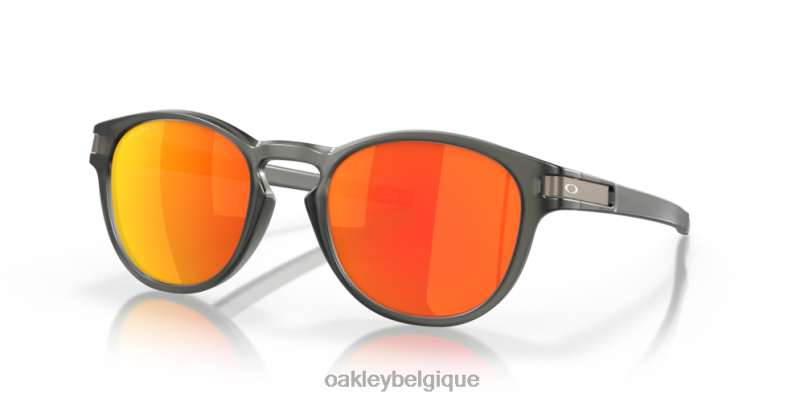 être Oakley lunettes loquet (ajustement à pont bas) Verres polarisants Prizm Ruby, monture gris fumé mat LFB04912