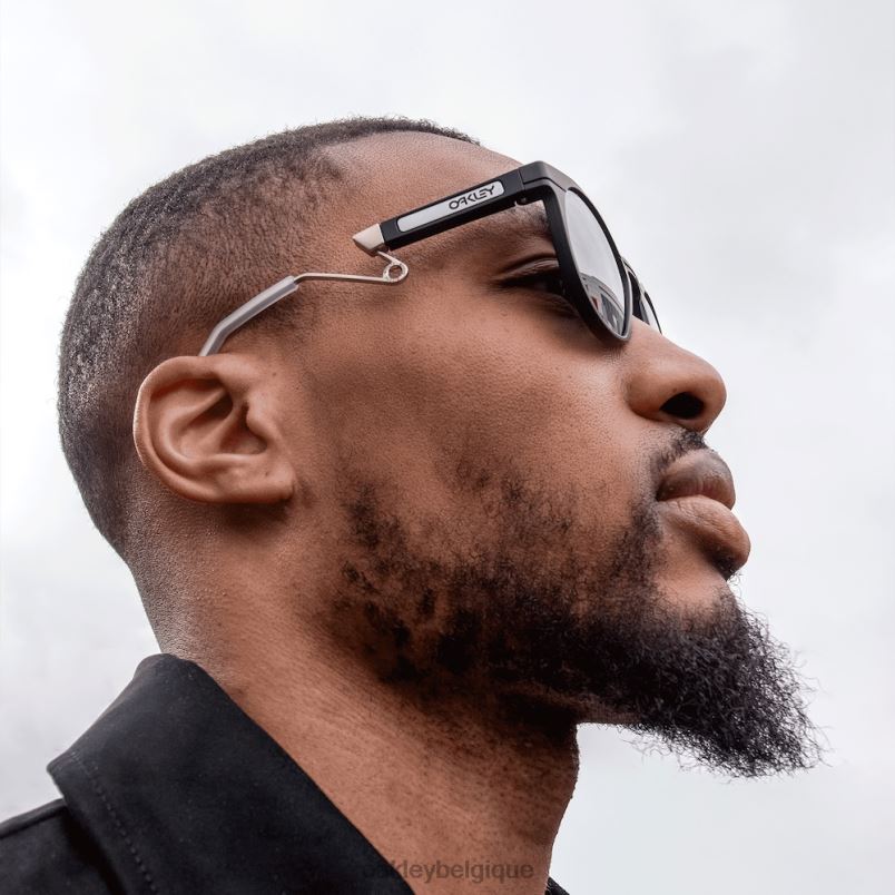 être Oakley lunettes métal hstn verres prizm noirs, monture noir mat LFB04879