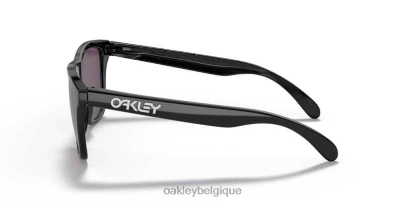 être Oakley lunettes peaux de grenouille (ajustement à pont bas) verres gris Prizm, monture noire polie LFB04813