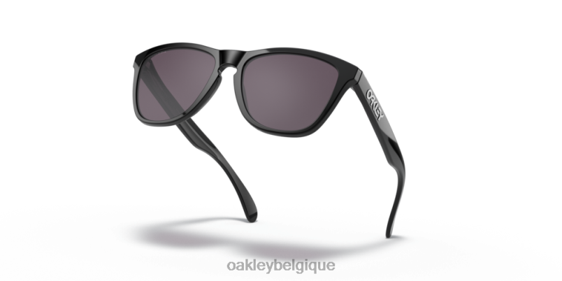 être Oakley lunettes peaux de grenouille (ajustement à pont bas) verres gris Prizm, monture noire polie LFB04813