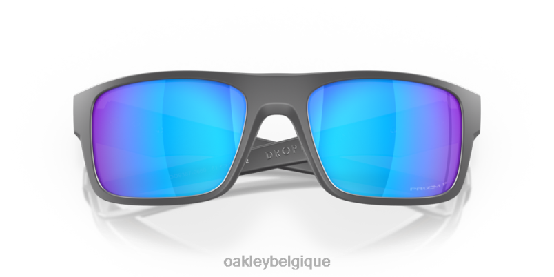 être Oakley lunettes point de chute Verres polarisés Prizm Sapphire, monture gris foncé mat LFB04500