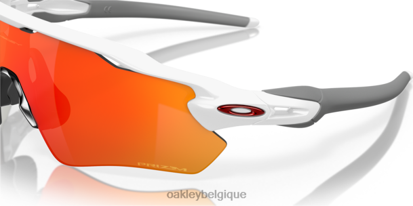 être Oakley lunettes couleurs de l'équipe radar ev path verres prizm rubis, monture blanche polie LFB0435