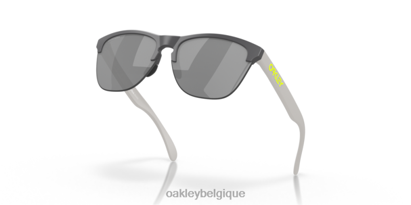 être Oakley lunettes peaux de grenouille légères verres prizm noirs, monture gris foncé mat LFB04215
