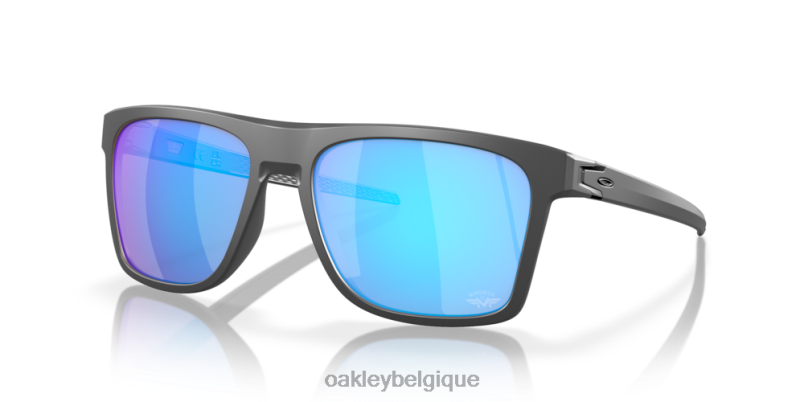 être Oakley lunettes Leffingwell Maverick Vinales Collection verres saphir Prizm, monture gris foncé mat LFB04602
