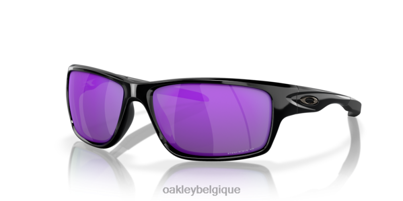 être Oakley lunettes cantine verres polarisés violet iridium, monture noire polie LFB04746