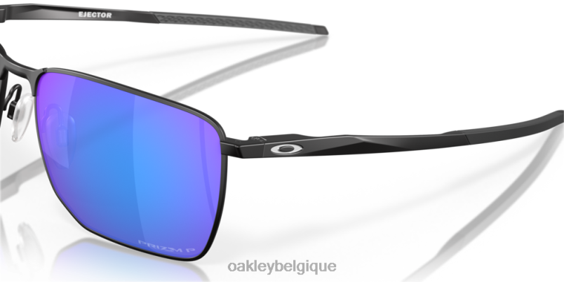être Oakley lunettes éjecteur Verres polarisés Prizm Saphir, monture noire satinée LFB04349