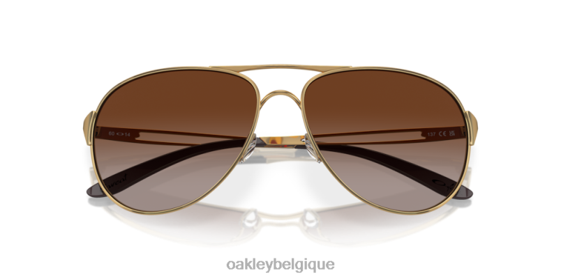 être Oakley lunettes mise en garde verres dégradés marron foncé, monture dorée polie LFB04509