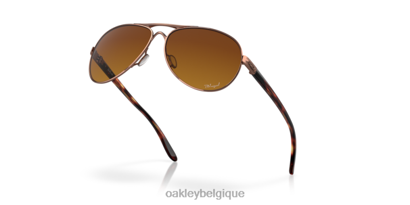 être Oakley lunettes retour verres polarisés dégradés marron, monture or rose LFB04479