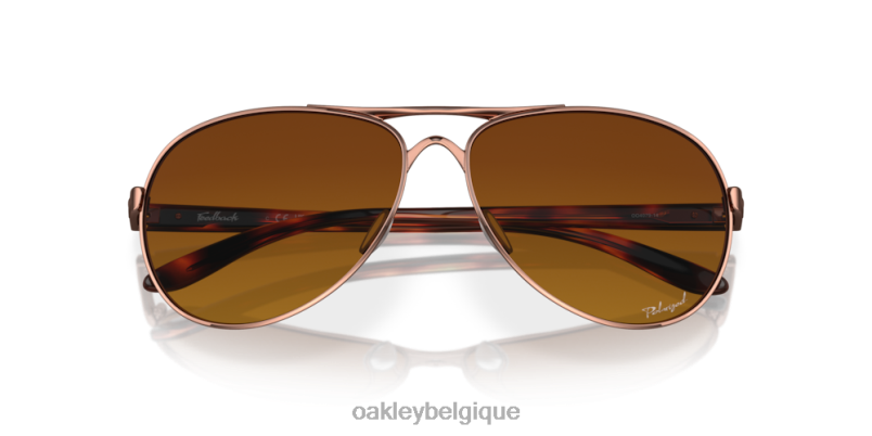 être Oakley lunettes retour verres polarisés dégradés marron, monture or rose LFB04479
