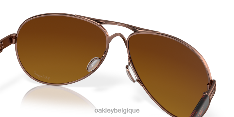 être Oakley lunettes retour verres polarisés dégradés marron, monture or rose LFB04479