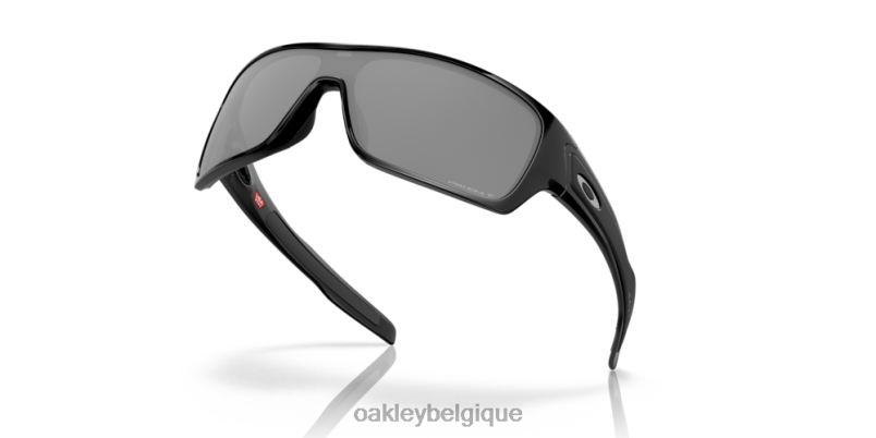 être Oakley lunettes rotor de turbine Verres polarisants noirs Prizm, monture noire polie LFB04157