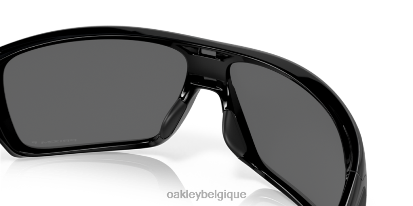 être Oakley lunettes rotor de turbine Verres polarisants noirs Prizm, monture noire polie LFB04157
