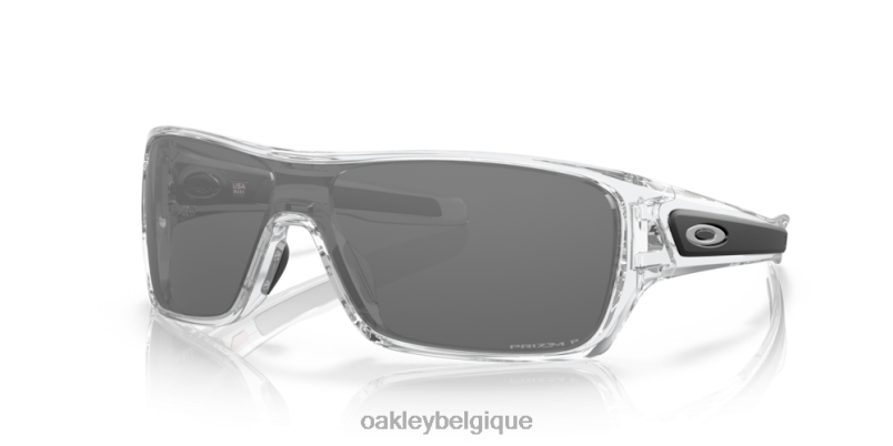être Oakley lunettes rotor de turbine Verres polarisants noirs Prizm, monture transparente polie LFB04158