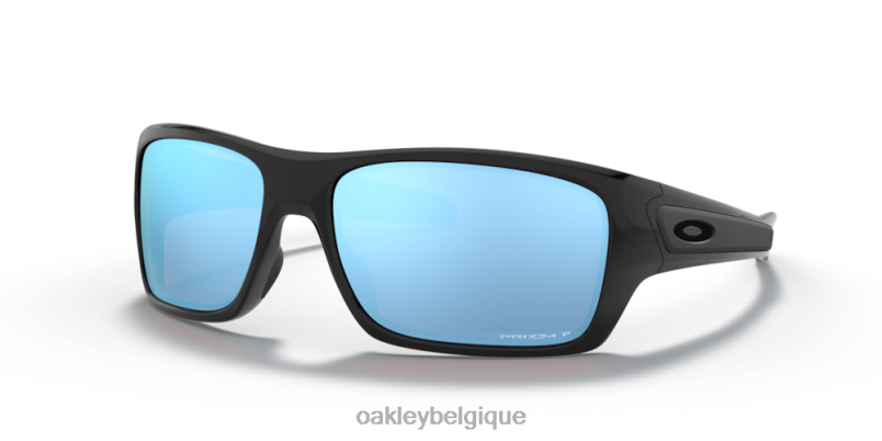 être Oakley lunettes turbine Verres polarisés Prizm Deep Water, monture noire polie LFB04427