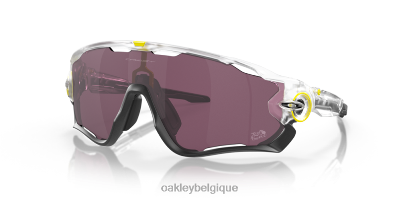 être Oakley lunettes brise-gueule du tour de france 2022 Verres Prizm Road noirs, monture transparente mate LFB04882