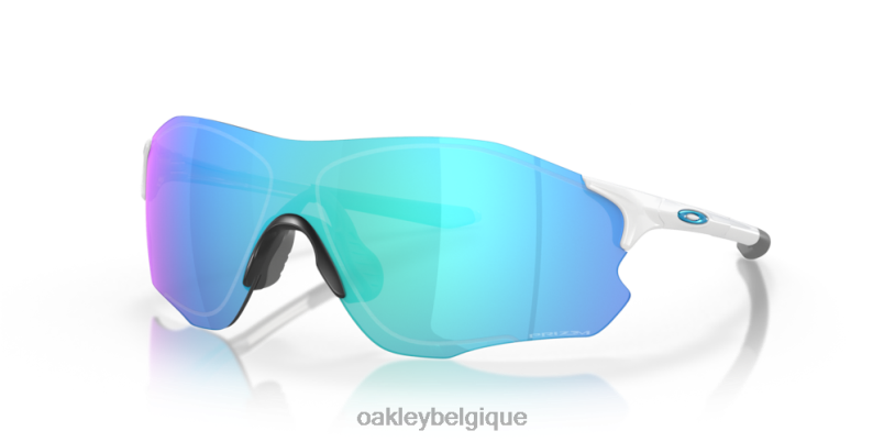 être Oakley lunettes chemin evzero (ajustement du pont bas) verres saphir Prizm, monture blanche polie LFB04888