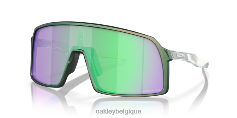 être Oakley lunettes sutro (coupe pont bas) découvrir la collection Verres Prizm Road Jade, monture colorshift vert argent mat LFB04927