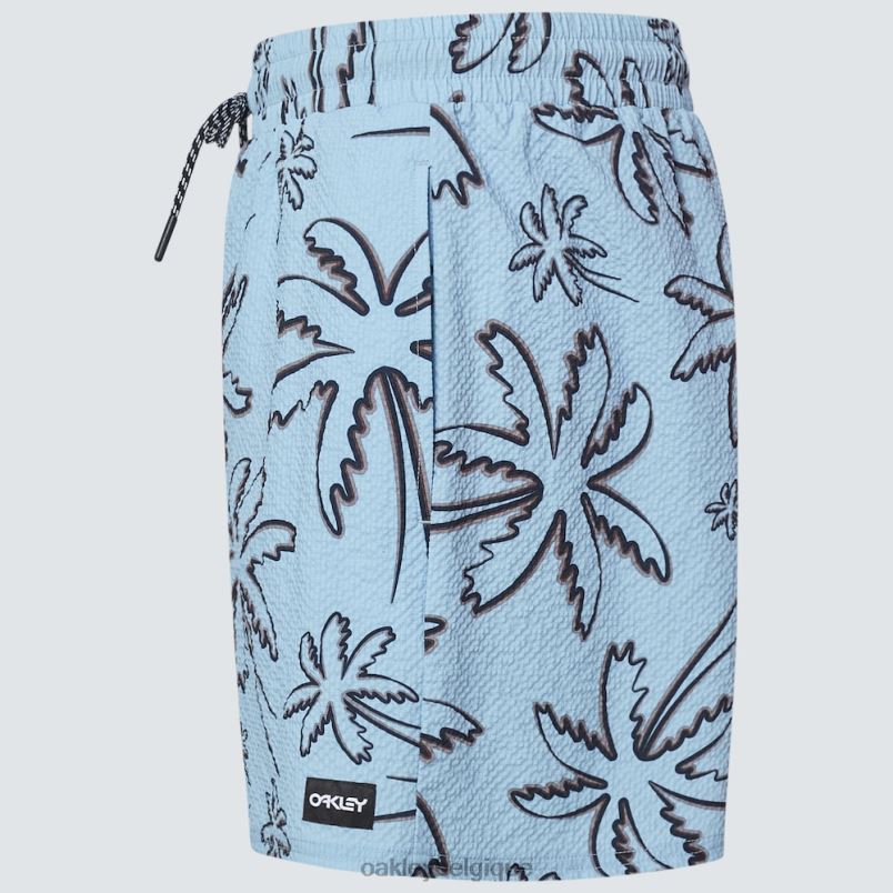 être Oakley vêtements short de plage déco palms rc trois lignes de palmiers bleu clair LFB042917