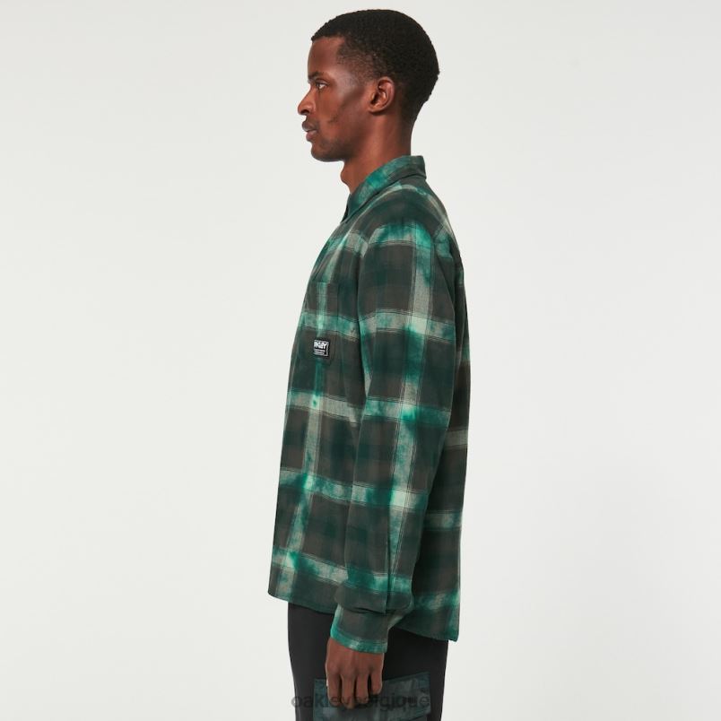 être Oakley vêtements flanelle à carreaux de cabine chèque vert LFB042296
