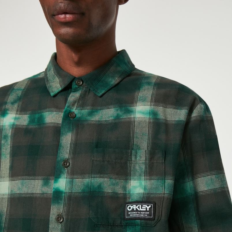 être Oakley vêtements flanelle à carreaux de cabine chèque vert LFB042296