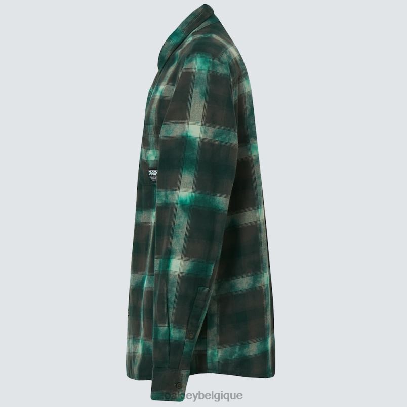 être Oakley vêtements flanelle à carreaux de cabine chèque vert LFB042296