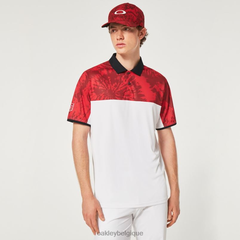 être Oakley vêtements polo mtndye clrblk fer rouge LFB042358