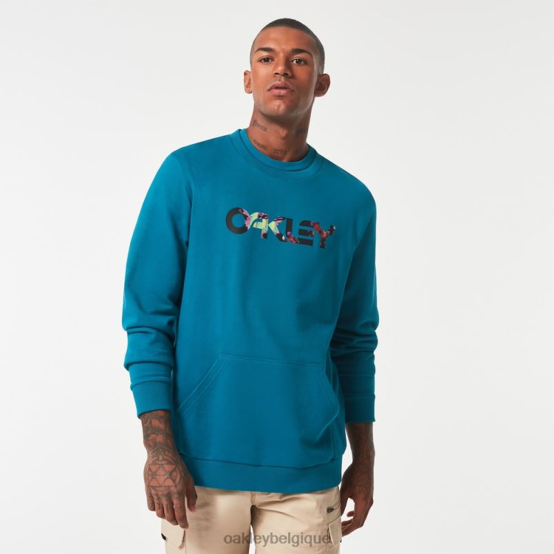 être Oakley vêtements équipage b1b à éclaboussures florales aurore bleue LFB042124