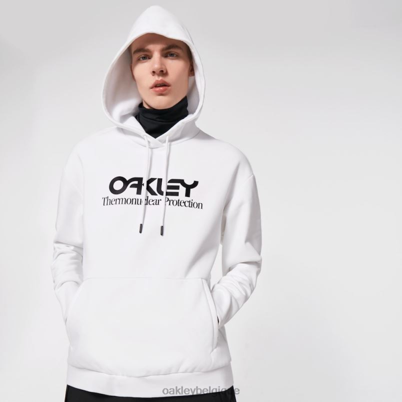 être Oakley vêtements sweat à capuche long 2.0 rider blanc noir LFB042454