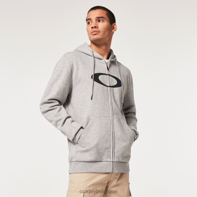 être Oakley vêtements sweat à capuche zippé ellipse nouveau granit hthr LFB042280