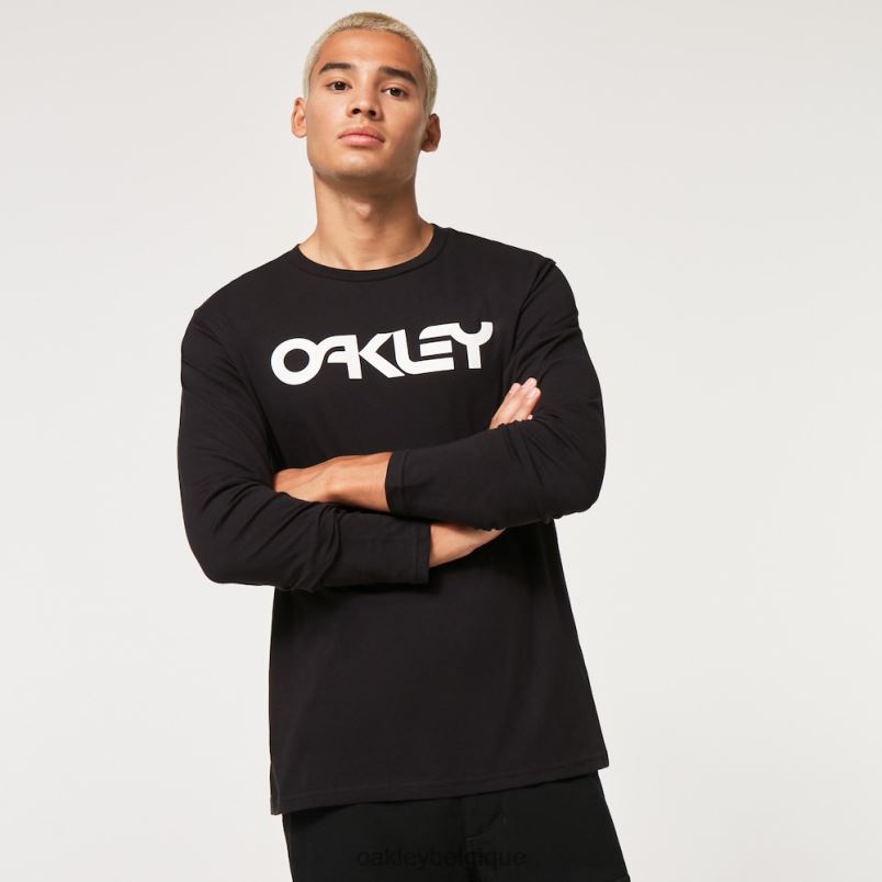 être Oakley vêtements mark ii l/s tee 2.0 noir blanc LFB042584