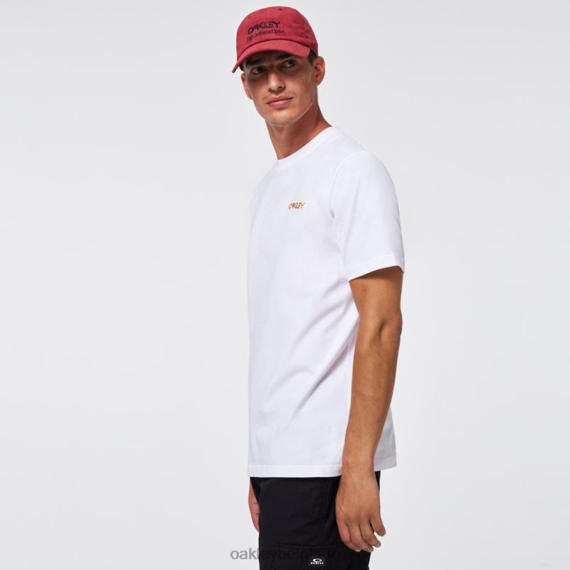 être Oakley vêtements t-shirt Heritage O Frame blanc LFB042418