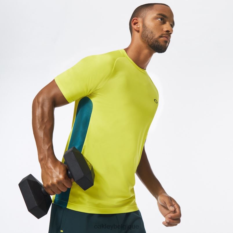 être Oakley vêtements t-shirt performance à manches courtes jaune fluo LFB042495