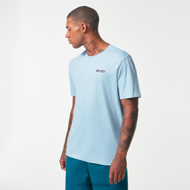 être Oakley vêtements t-shirt rc en écorce de wynwood bleu délavé LFB042108
