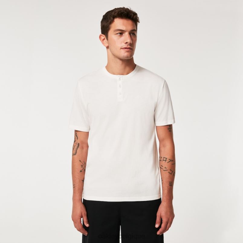 être Oakley vêtements t-shirt relax henley blanc LFB042205