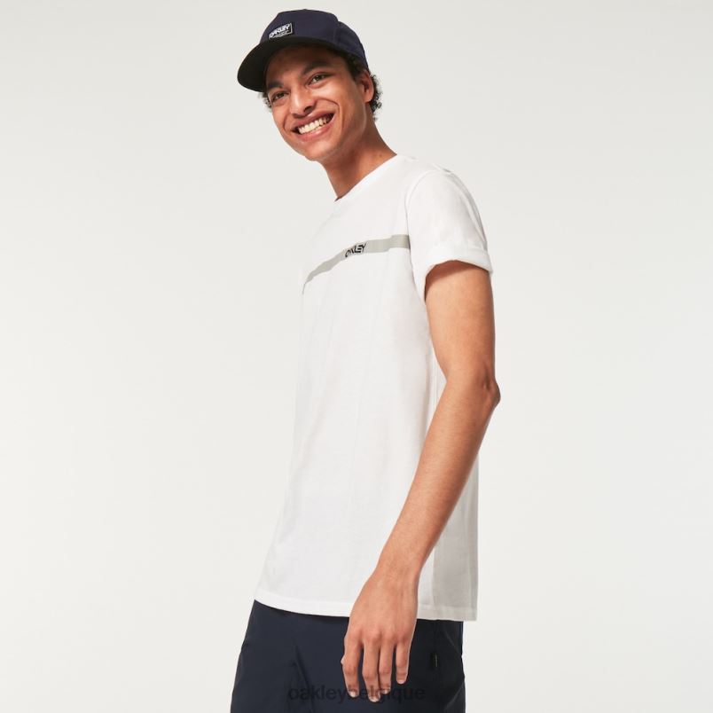 être Oakley vêtements t-shirt ruban b1b blanc LFB042565
