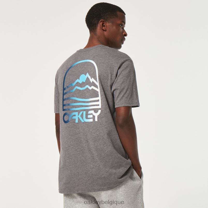être Oakley vêtements tee-shirt b1b de montagne dégradée nouveau gris athlétique LFB042383
