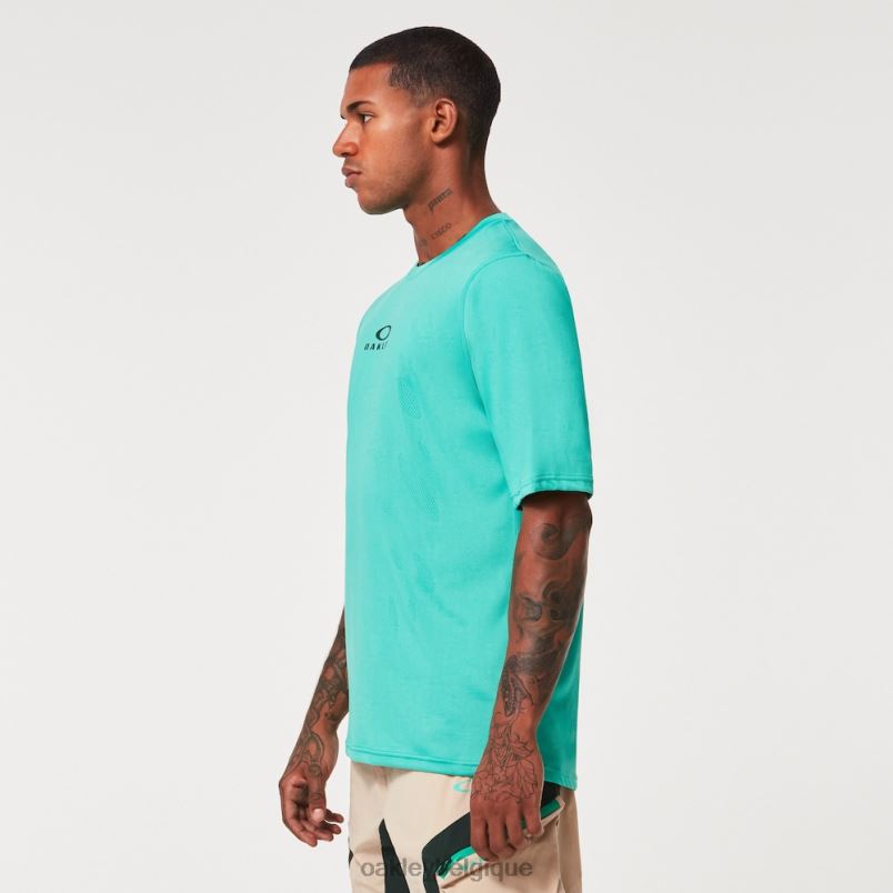 être Oakley vêtements tee-shirt latitude rc menthe verte LFB042158