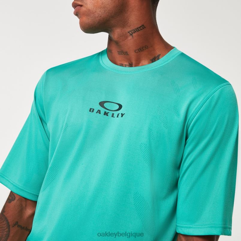 être Oakley vêtements tee-shirt latitude rc menthe verte LFB042158